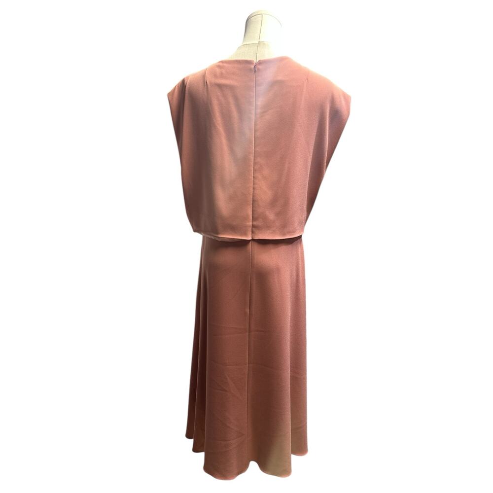 The Fold London: Draped Blush Midi Dress - Picture 3 of 5